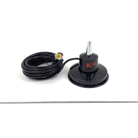 K40 Antennas & Accessories 35in. Magnet Mount Stainless Steel Cb Antenna, 300 Watts K-30